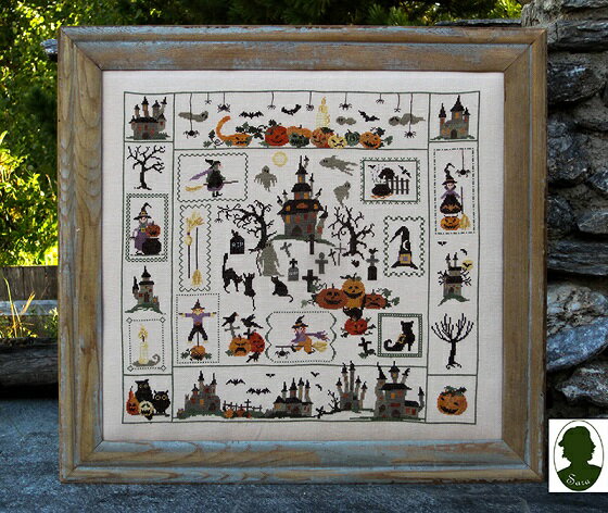 Halloween Sampler・クロスステッチ 図案 チャート 刺繍 手芸*Sara guermani*