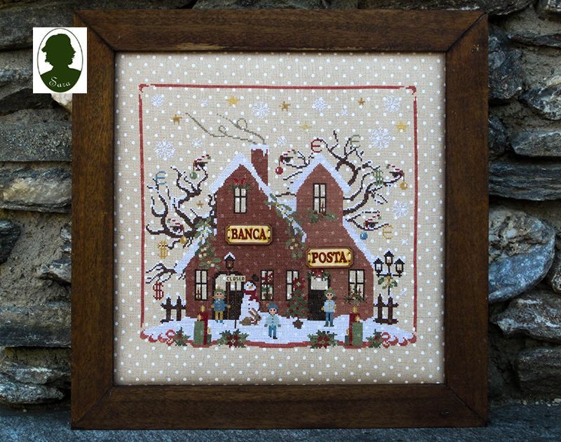 Christmas Avenue: Banca e Posta・クロスステッチ 図案 チャート 刺繍 手芸*Sara ...