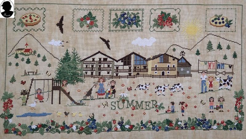 Summer 2018・クロスステッチ 図案 チャート 刺繍 手芸*Sara guermani*