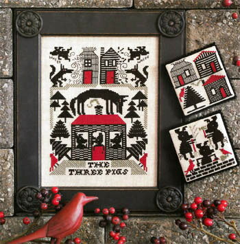 Three Pigs, The・クロスステッチ 図案 チャート 刺繍 手芸* Prairie Schooler *