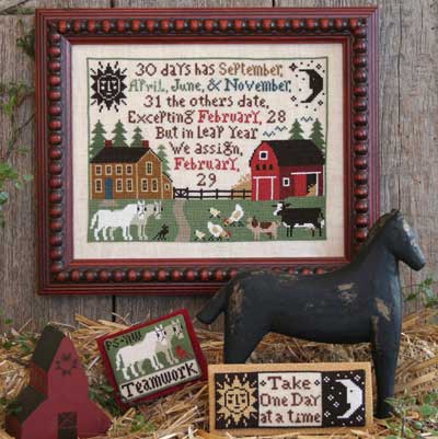 樂天商城 - Farmer's Almanac・クロスステッチ 図案 チャート クリスマス 刺繍 手芸 Prairie Schooler