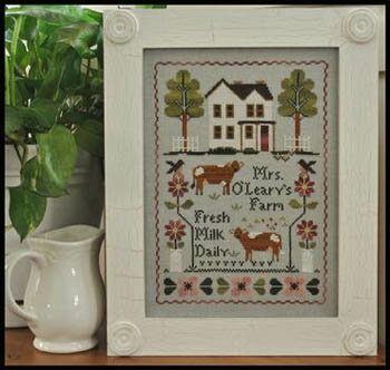 Mrs O'Leary's Dairy FarmENXXeb` } `[g hJ |*Little House Needleworks*