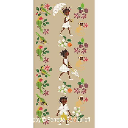Happy Childhood collection: Africa・クロスステッチ 図案 チャート 刺繍 手芸*Perrette Samouiloff*ペレット サモイロフ