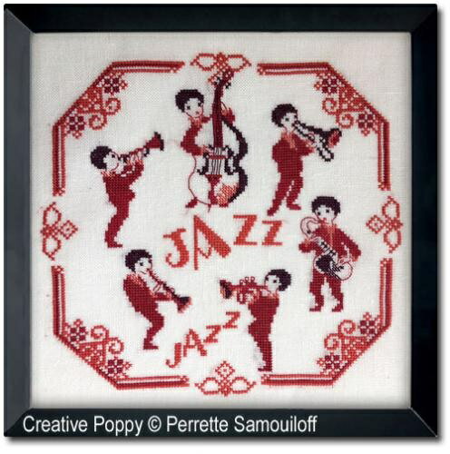 樂天商城 - Jazz Band・クロスステッチ 図案 チャート 刺繍 手芸*Perrette Samouiloff*ペレット サモイロフ