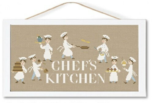 Chef's Kitchen (7 cook motifs & Alphabet)・クロスステッチ 図案 チャート 刺繍 手芸*Perrette Samouiloff*ペレット サモイロフ