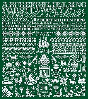 Bristol Fashion・クロスステッチ 図案 チャート 刺繍 手芸*Long Dog Samplers*のサムネイル