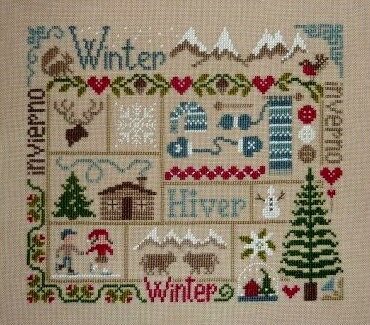 ☆クロスステッチ・チャート ☆ Jardin Prive“Patchwork Hiver” ☆ステッチカウント117W×117H ☆英語表記