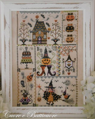 Halloween In Quilt・クロスステッチ 図案 チャート クリスマス 刺繍 手芸 Cuore E Batticuore