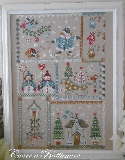 Winter In Quilt・クロスステッチ 図案 チャート 刺繍 手芸*Cuore E Batticuore*