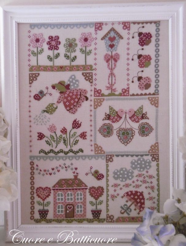 Spring In Quilt・クロスステッチ 図案 チャート 刺繍 手芸*Cuore E Batticuore*