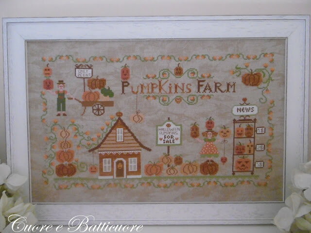 Pumpkins Farm・クロスステッチ 図案 チャート 刺繍 手芸*Cuore E Batticuore*