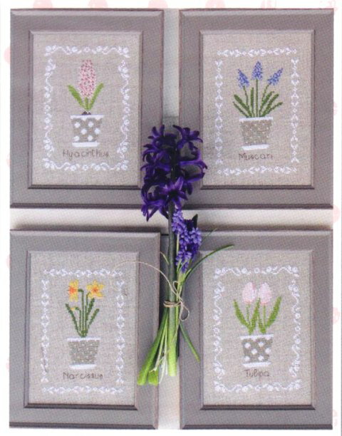 Bulbes de Printemps・クロスステッチ 図案 チャート 刺繍 手芸*Madame Chantilly*