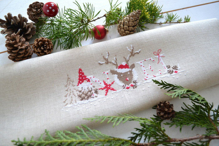 #2312・クロスステッチ 図案 チャート クリスマス 刺繍 手芸 Une Croix le Temps d'un The