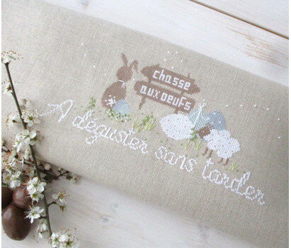 #2305・クロスステッチ 図案 チャート 刺繍 手芸*Une Croix le Temps d'un The*