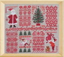 Christmas sampler with red Borders・クロスステッチ 図案 チャート 刺繍 手芸*Perrette Samouiloff*ペレット サモイロフ