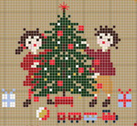 Happy Childhood collection - Christmas time・クロスステッチ 図案 チャート 刺...