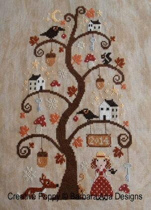 樂天商城 - Autumn Tree・クロスステッチ 図案 チャート 刺繍 手芸*Barbara Ana Designs*