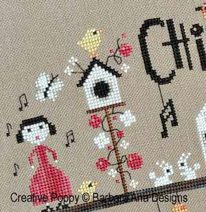 Chirpy (since...) & Scissor Fob・クロスステッチ 図案 チャート 刺繍 手芸*Barba...