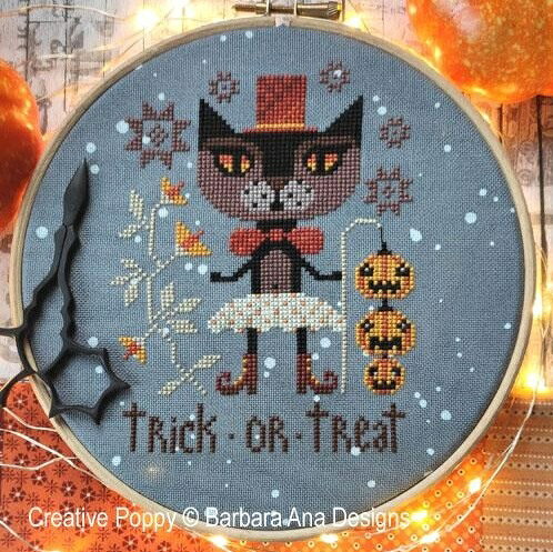 Trick or Treat (Halloween night)・クロスステッチ 図案 チャート 刺繍 手芸*Barbara Ana Designs*