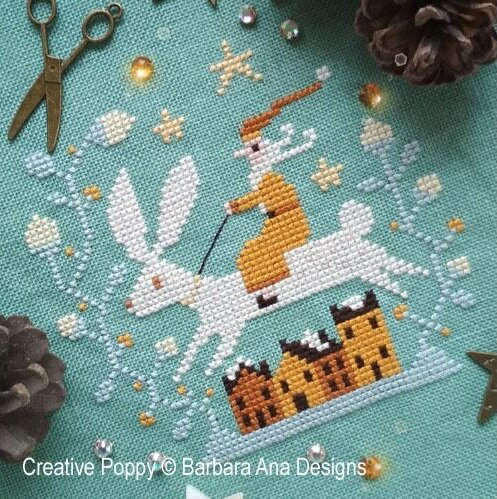 樂天商城 - Christmas Hare・クロスステッチ 図案 チャート 刺繍 手芸*Barbara Ana Designs*