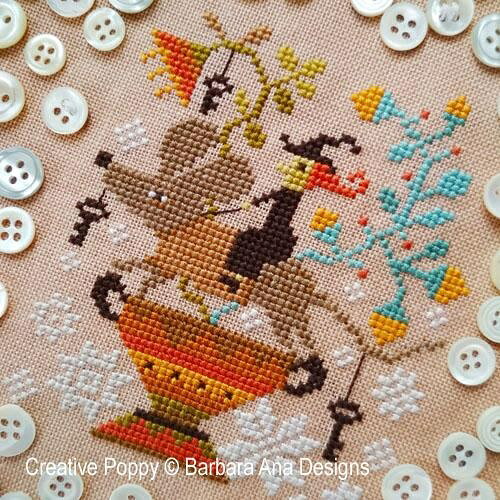 Witch Ride?・クロスステッチ 図案 チャート 刺繍 手芸*Barbara Ana Designs*