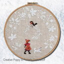 Red Robin and Snow Wreath・クロスステッチ 図案 チャート 刺繍 手芸*Perrette Samouiloff*ペレット サモイロフ