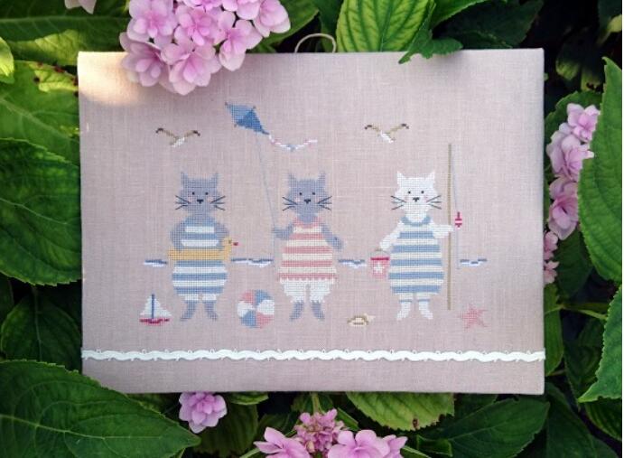 beach games・クロスステッチ 図案 チャート クリスマス 刺繍 手芸 Couleur d'Etoile