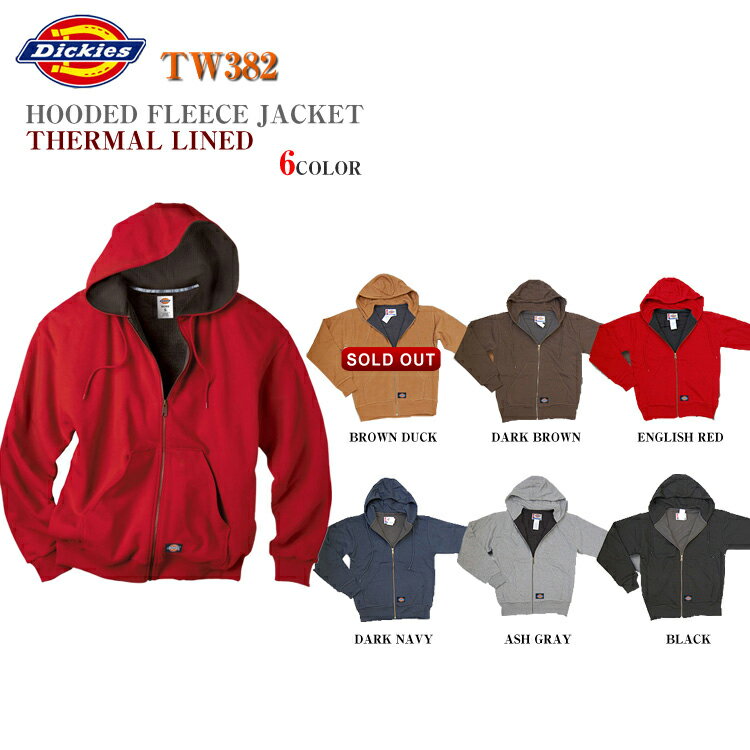 【Dickies】TW382 フードパーカー　フ