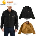 【Carhartt】カーハート 103828 DETROIT JACKET デトロイト ジャケット ワークジャケット ダック ブランケットライン ブラック ブラウン J001 秋冬 メンズ 男性 Men's rugged jacket with a warm blanket lining