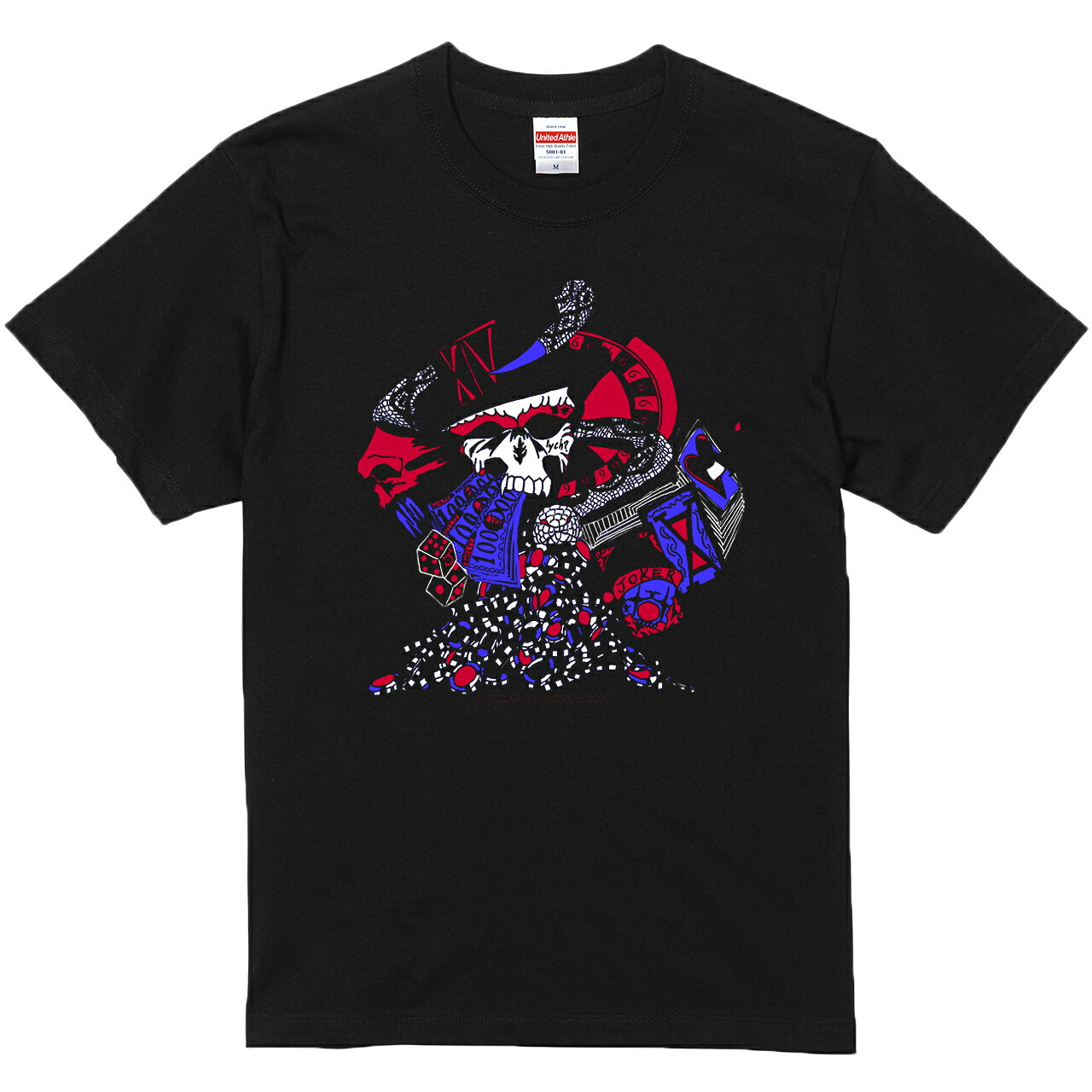 グラフィック半袖Tシャツスカルバン...