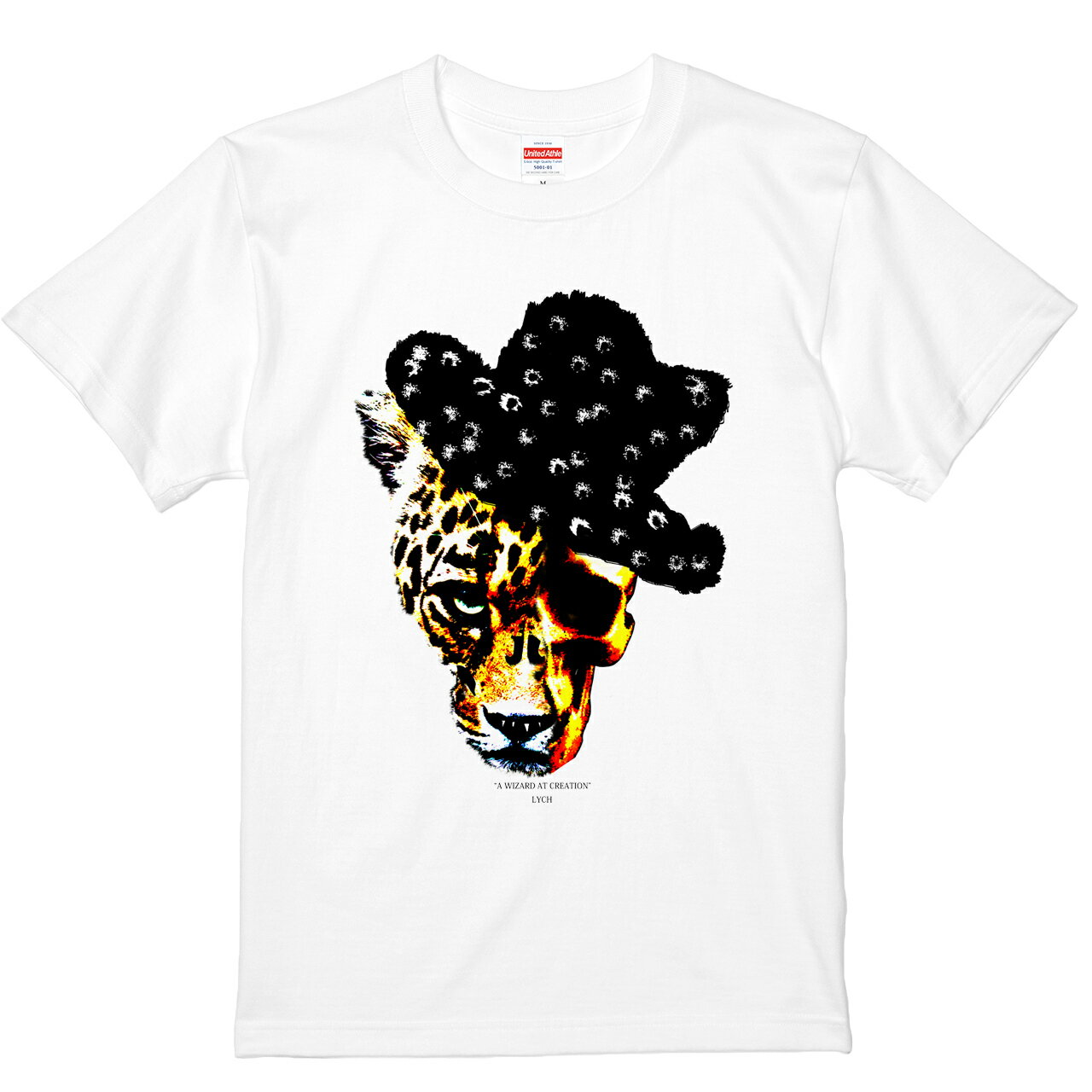 樂天商城 - グラフィック 半袖Tシャツ ヒョウ レオパード バンドTシャツ クルーネック プリント メンズ レディース ユニセックス 白 ホワイト