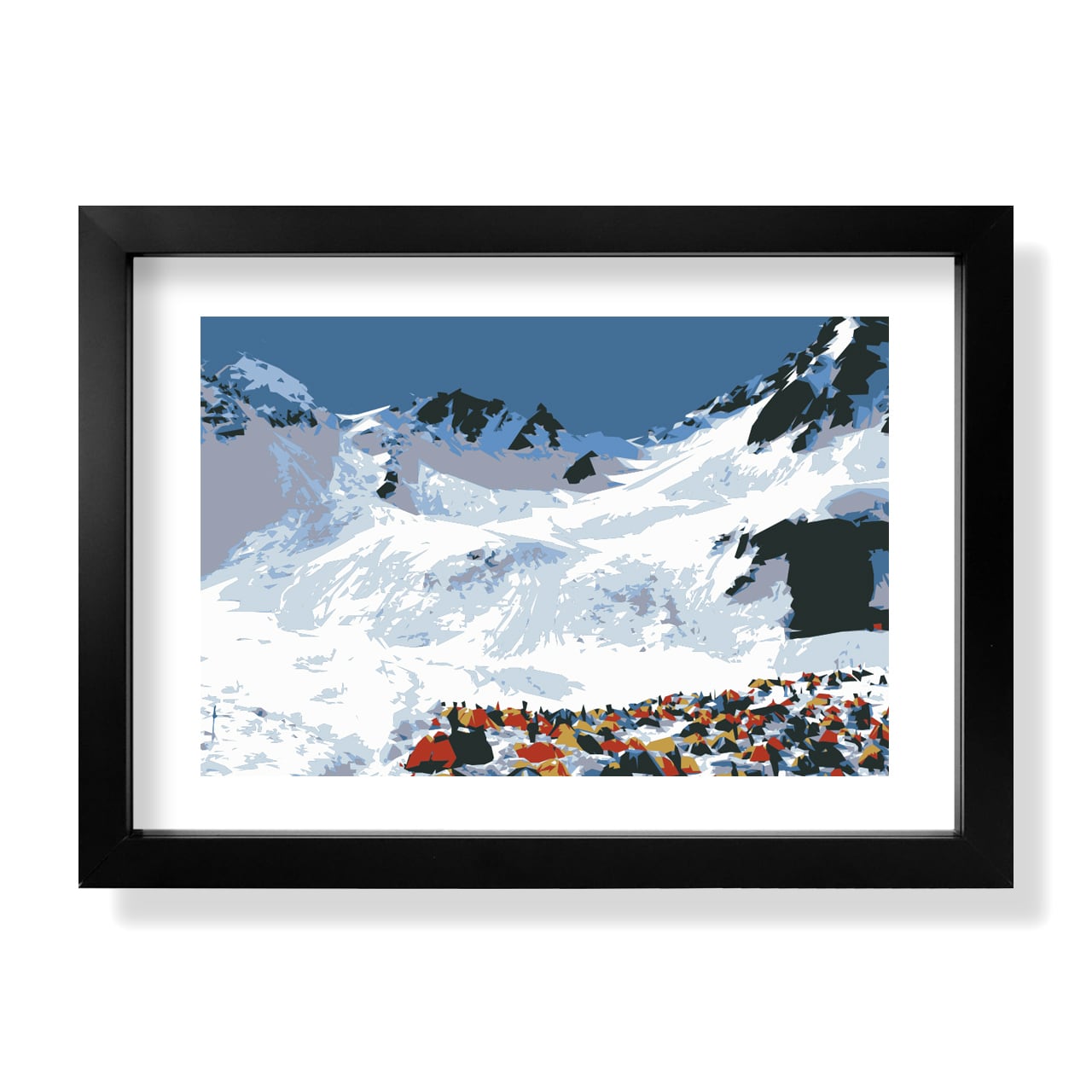 Rakuten - 涸沢カール 冬 ポスター A4 A3 A2 A1 イラスト アート 山 登山 アウトドア フレームなし art004