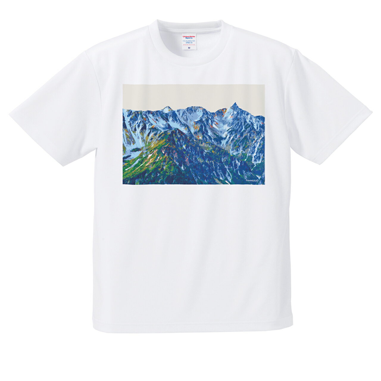 Rakuten - 蝶が岳 半袖Tシャツ 登山 山Tシャツ 吸水速乾 ドライTシャツ メンズ レディース アウトドア 山好き プレゼント 白 ホワイト