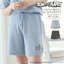 【期間限定!Max30%OFFクーポン!7日9:59迄】 TOM and JERRY トムとジェリー トムジェリもこもこルームウェアハーフパンツ 刺繍 ルーム ...