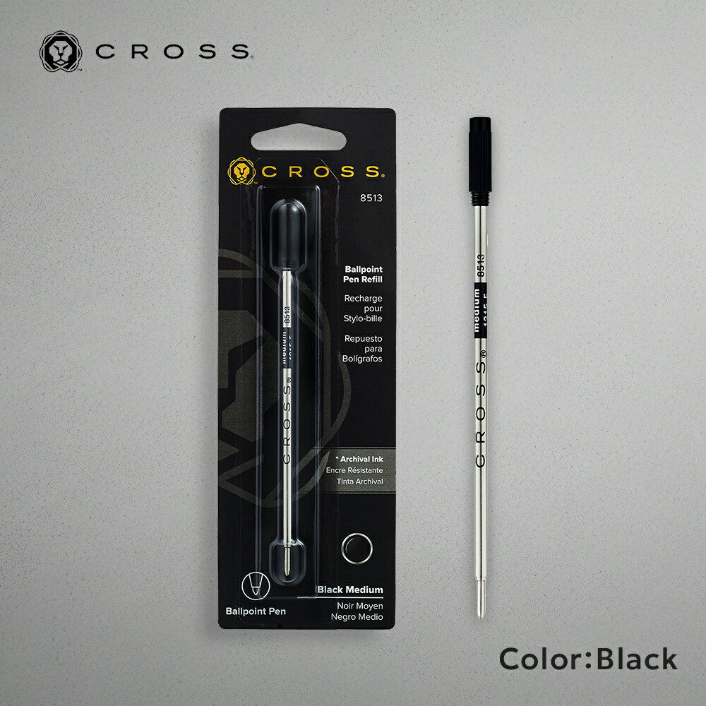 【クロス直営店】クロス CROSS リフィル 消耗品 ボールペン替芯 黒M カード（ブリスター）タイプ Refills 中字 ブラック 黒 ビジネス カジュアル 仕事用 文房具 米国の高級筆記具