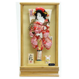 羽子板 ケース入り 花小町振袖 道成寺 10号 高さ45cm hg10-1024 竹彩ケース hk10-1024 (231ha1259) 正月飾り