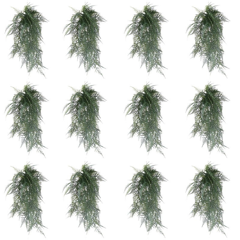 サイズ長さ53cm人工観葉植物ファーン ハンギングボール 53　【 12 個入り】麻紐付き材質：ポリエチレン水やり不要の人工観葉植物です。スタイリッシュに空間をデザイン、吊るして飾るグリーンです。ホテルのロビー、レストラン、グリーンのディスプレイでお客様に安らぎと憩いの演出を。お店やお部屋のインテリアにいかがでしょうか。お手入れ簡単な人工観葉植物はお手軽にグリーンを楽しめ日々の暮らしに潤いを与えます。ご利用上のご注意 屋内使用を目的として開発されたインドア（屋内）専用商品です。屋外および半屋外でのご利用は適しておりませんのでお控えください。食べられませんので口に入れたり食器類に直に触れるご利用はお避け下さい。 日差しが強く照射する場所、空調が直接あたる場所に置くと、変色・変形することがあります。 換気の良い場所へ設置し水は絶対にかけないでください。天然（自然）素材を使用している商品は、湿気が原因で虫、カビが発生することがあります。また、金属を含んでいる商品は、湿気がおよぶと、錆や腐食が生じます。 人工樹木製品はポリエステル、ポリエチレンを主とした原料でつくられています。商品によって表面に特殊な樹脂コーティングをほどこしたものがあり、箱開封時に特有のにおいがする場合がございます。 自然木が使用されている商品は、あらかじめ燻蒸処理をしておりますが、出荷後の設置環境下によっては外部の虫が付着することがあります。 商品は可燃性です。燃えますので加熱したり火気に近づけることは絶対にしないでください。 背の高い商品や重たい商品は設置場所を確認し、転倒防止のためしっかりと固定してからご利用ください。【開梱検査のお願い】商品が到着したら、必ず破損がないかご確認下さい。破損があった場合は、商品到着から7日以内にご連絡をお願い致します。7日を過ぎた場合、荷受け先から移動した後に破損が見つかった場合は一切補償できません。ご了承ください。商品が届いたら最初に商品の有無・状態についてご確認ください。商品が箱のすみに入ったまま誤って捨てられてしまう恐れもございますので、必ずご確認ください。お荷物は梱包をコンパクトにするため商品の枝花が傷つかないよう曲げて箱に入れられてくる事がありますので、葉が曲がっていたり形状がかたよっていたりすることがあります。焦らずゆっくり丁寧に伸ばし広げてください。 商品は、 生産工程に人の手が加わっているため、サイズや仕上がりに多少の個体差が生じます。そのため、記載されているサイズや色味と若干の誤差が出る場合がございます。なお、パソコンなどのモニターで表示される色味は環境により異なりますので、不良品という訳ではございません。ご了承ください。運送途中に梱包箱に汚れやへこみ等が発生する可能性がございます。梱包箱の破損は商品の不良ではございませんので、返品・交換はお受けできません。ご了承ください。※仕様等予告なく変わる場合があります。手づくりのため一つ一つが違います。※自然の材料を使っているものは風合いが若干異なる場合がございます。※パソコンなどのモニターで表示される色味は環境により異なります。※写真の撮影場所や実際の置いていただく場所（屋内・屋外・光の当たり方）によっても色目が変わる場合がございます。※家具等を傷つけないよう直接置かないようにお取り扱い下さい。※用途によりポットカバー等に入れてご使用下さい。悪しからずご了承いただきますようお願い申し上げます。在庫調整は致しておりますが、調整の遅れにて出荷手配が出来ない場合は悪しからずご了承下さい。 ■基本の発送はメーカーから直送での配送になります。 ■最短3日〜最長30日でお届できます。 ※お届けが遅れる場合はご連絡いたします。 ■受注日より土日、祭日、GW、盆休み、年末・年始の休みを除き2〜3日でお届け目安を メールでお知らせいたします。 ※予定メールにてお届け予定日を確認後、製作発送手配をいたします。 ※メール記載のお取消し受付期日を必ずご確認ください。 ＜注文、決済のご留意＞ ■当該品の受注は先決済で承っています。（代引き決済は不可） 商品はメーカー直送又はお取り寄せ発送の為、ご注文のお取消し、注文変更をご希望された タイミングによりご希望に添えない場合がございます。 ＜希望に添えないタイミング＞ ■弊社が受注確認をし、メーカー直送又はお取り寄せ発注が完了しているご注文。 ■発送の処理が完了しているご注文。 ＜お取消し、注文変更の場合のお客様ご負担に付いて＞ ■購入金額の最大50％と配送に関した運賃をご負担いただきます。