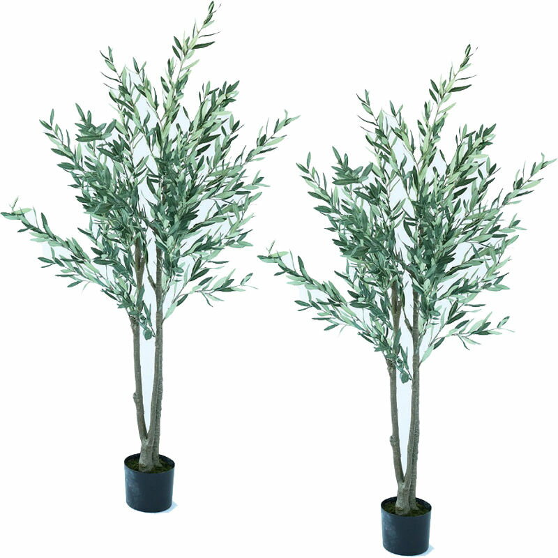 人工観葉植物 オリーブ ポット 180（2個入り）992650 庭木ポット （代引き不可） インテリア フェイク..