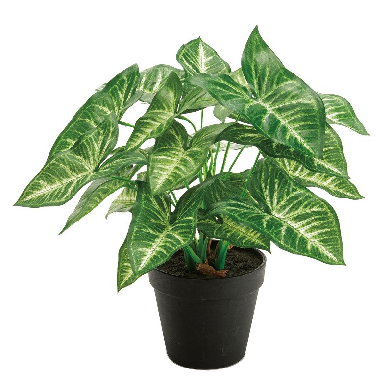 人工観葉植物 シンゴニューム ポット 高さ32cm （P191-fg550) （代引き不可） インテリアグリーン フェイクグリーン