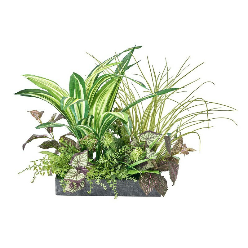 Wedding Celebration - 人工観葉植物 グリーンアレンジ L アーティフィシャルフラワー 高さ45cm （P222-za3006) （代引き不可） インテリアグリーン 造花
