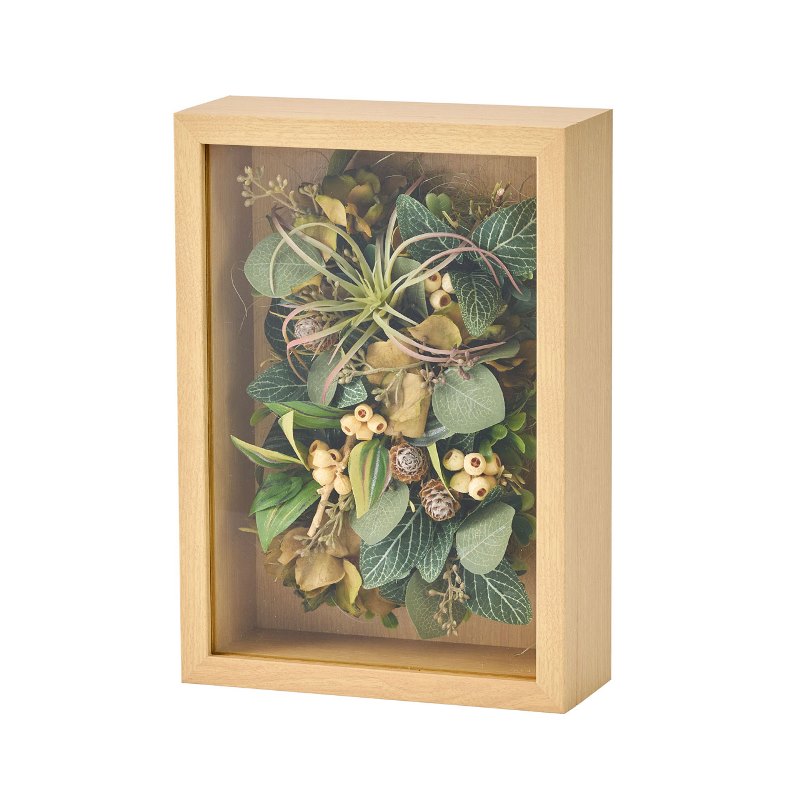 フェイクグリーン グリーンフレーム M アーティフィシャルフラワー 高さ30cm （P222-za3026) （代引き不可） フラワーアレンジメント