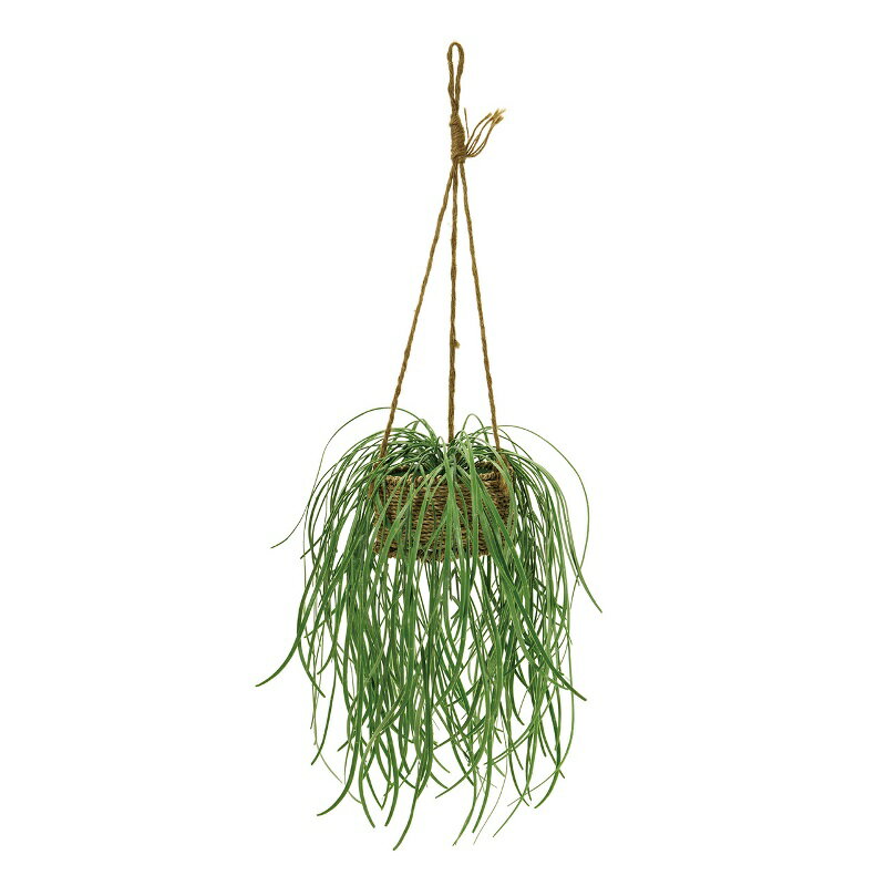 人工観葉植物 セルバグラス ハンギングポット 光触媒加工 高さ45cm （P188-zv1622) （代引き不可） イ..