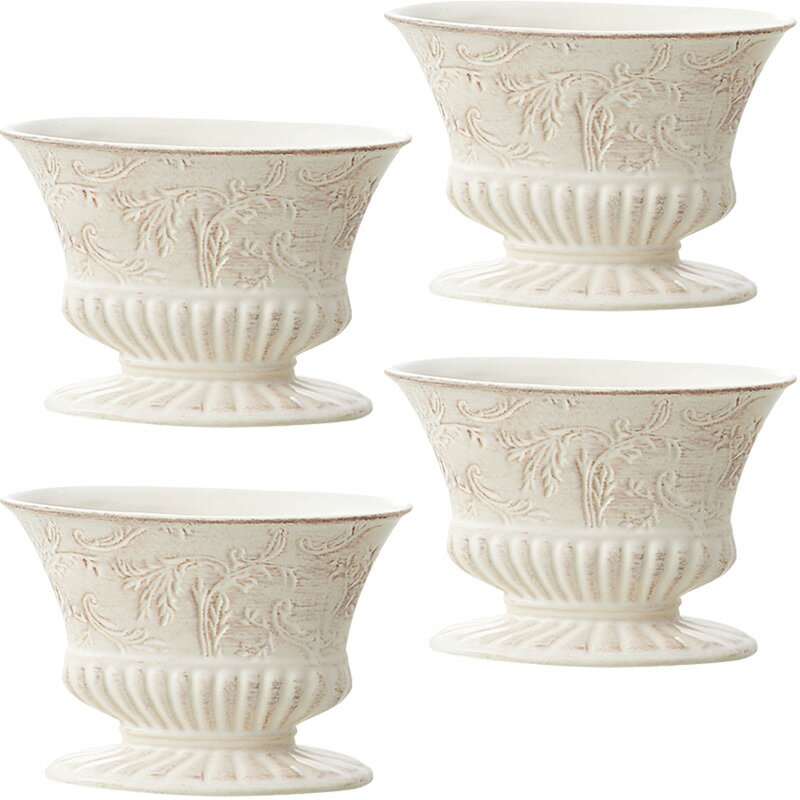 花瓶 フラワーベース Ceramic Display Ramages ラマージュ white （4個入り）   ストーンウェア （代引き不可） インテリア ディスプレイ