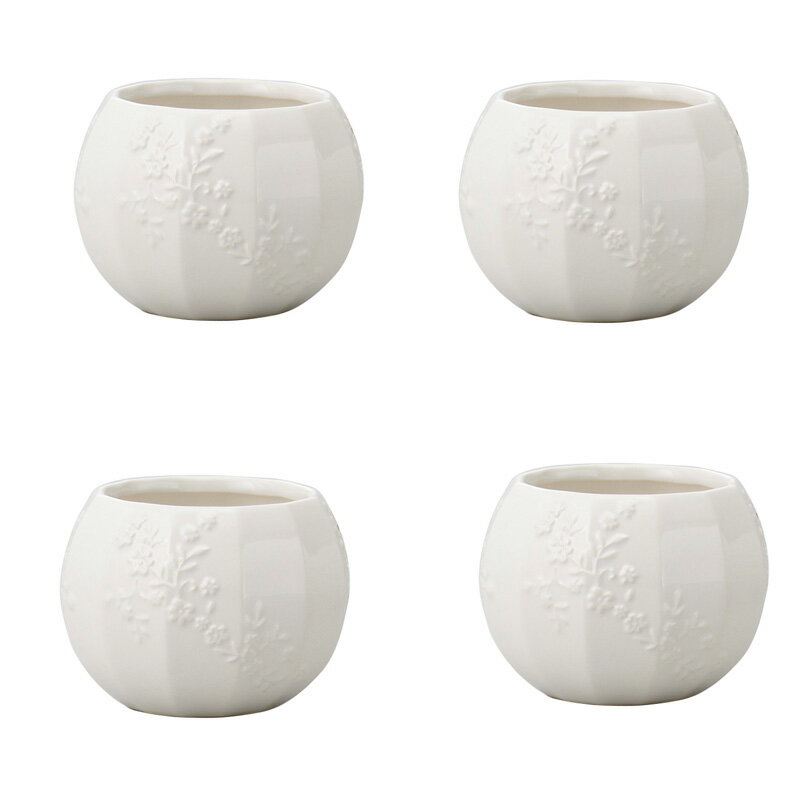  ե١ Ceramic Display FLOWER LINE II ե 饤 white 4 [120-551-100] [p75] ȡ󥦥 Բġ ƥꥢ ǥץ쥤