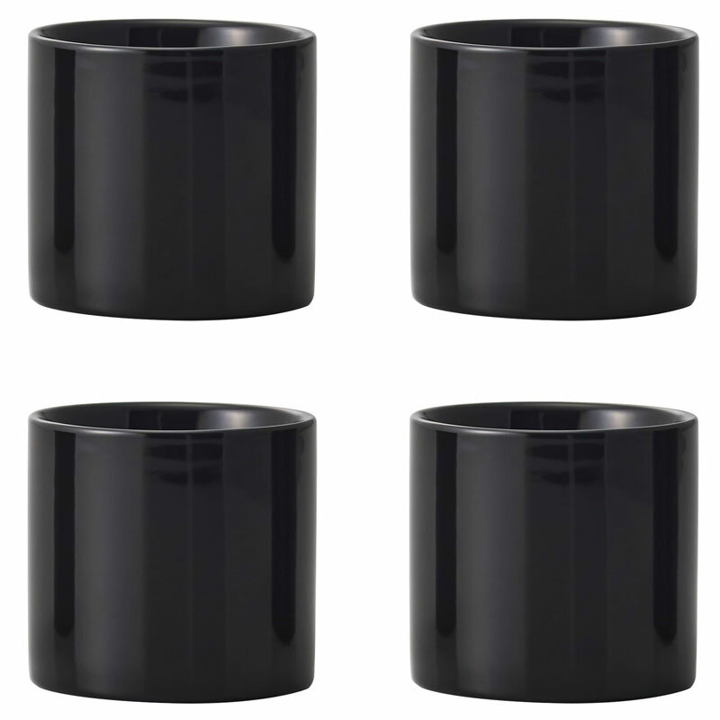 花瓶 フラワーベース Ceramic Gift Color VASE Cyrinder カラー ベース シリンダー black （4個入り） [144-768-800] [p95] ストーンウェア （代引き不可） インテリア ディスプレイ