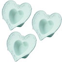 花瓶 フラワーベース Ceramic Gift Olivia Heart オリビア ハート mint green （3個入り） [240-243-412] [p98] ストーンウェア （代引き不可） インテリア ディスプレイ