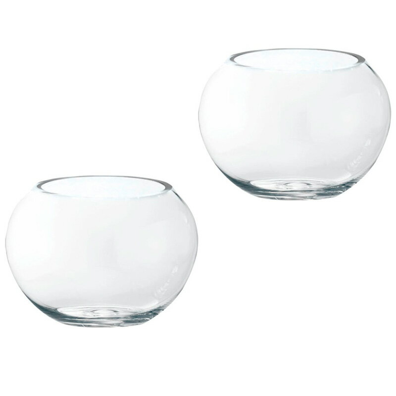 花瓶 フラワーベース Glass Flower+ GLASS ball グラス ボール clear （2個入り）   ガラス （代引き不可） インテリア ディスプレイ