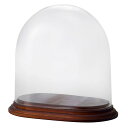 花瓶 フラワーベース Glass Gift Oval Glass Dome with Wood オーパルガラスドームウイズウッド brown ガラスドーム付き ...