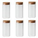 ガラスベース Glass Gift Glass Cylinder with Cork ガラスシリンダー ウィズ コルク natural (6個入り) [777-...