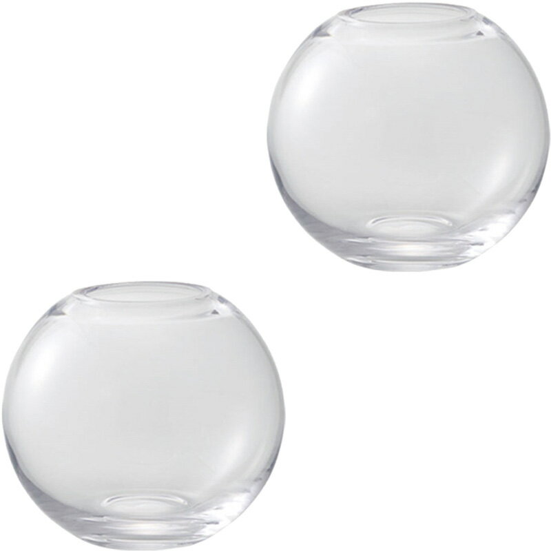 花瓶 フラワーベース Glass Flower+ GLASS orb グラス オーブ clear （2個入り）   ガラス （代引き不可） インテリア ディスプレイ
